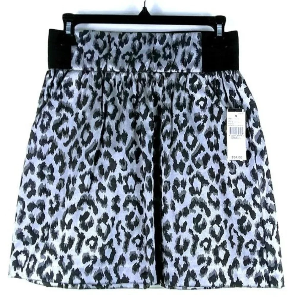 A. Byer Shimmer Animal Print Mini Skirt Size Junior's Small Edgy Rocker